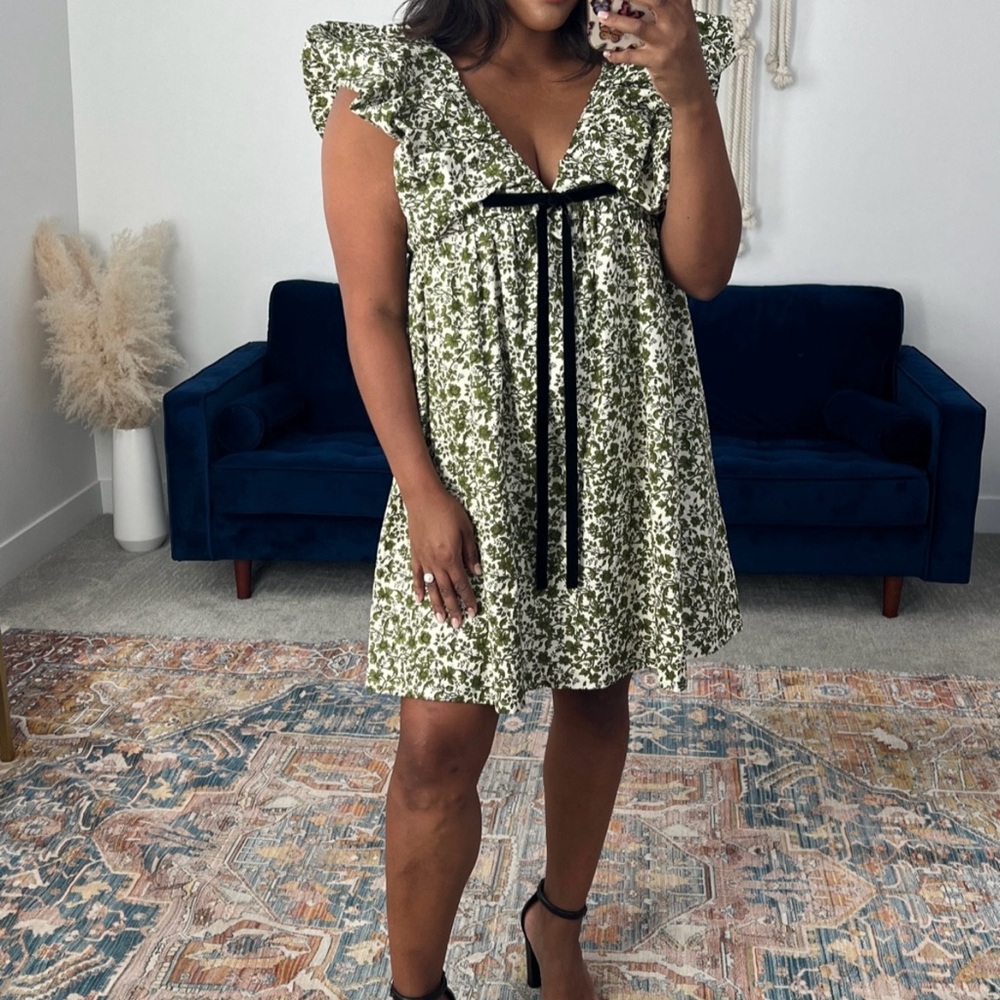 Green Floral Dress